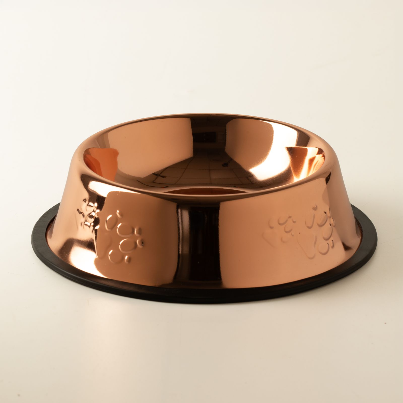 Copper pet bowl, 18cm