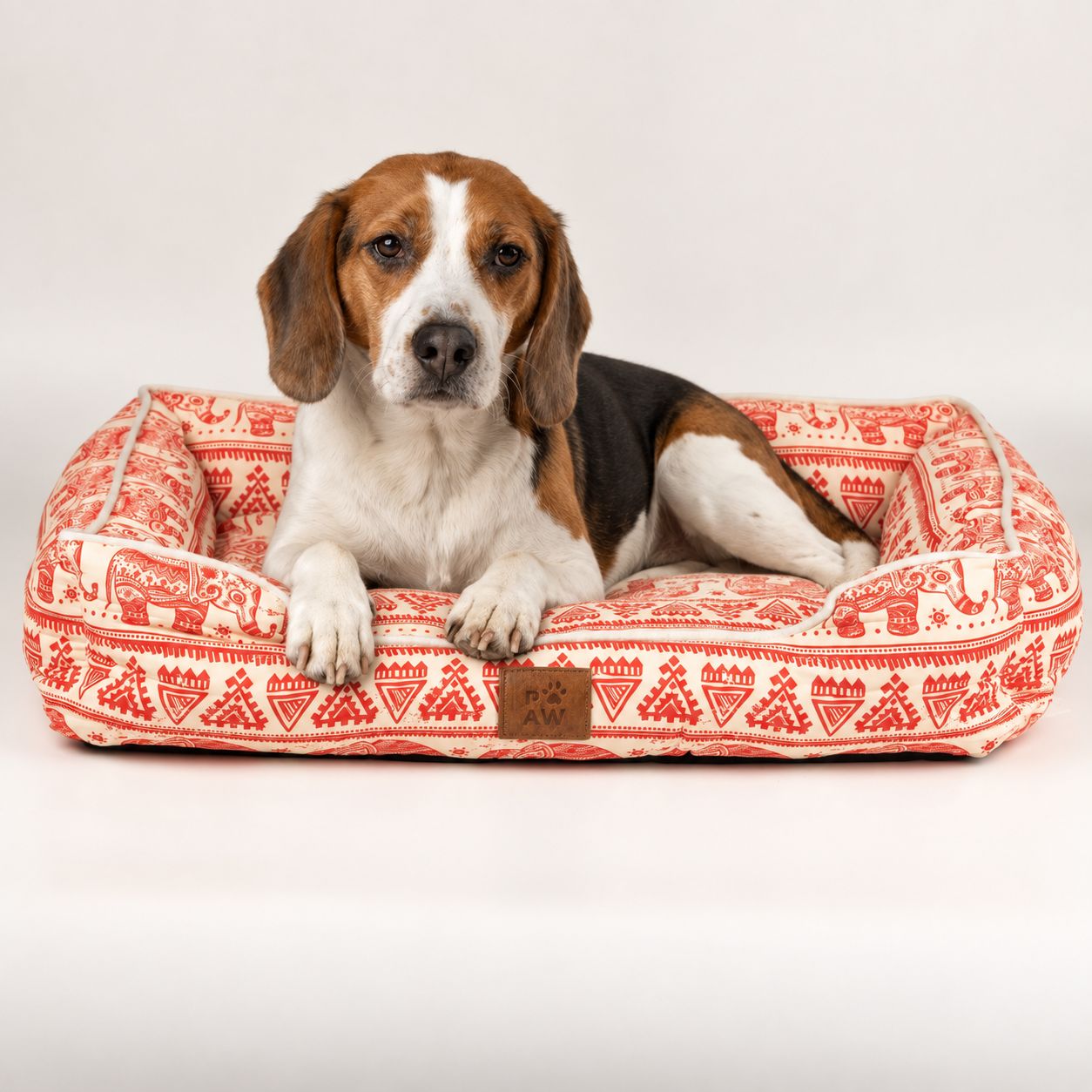 Red elephant pet bed