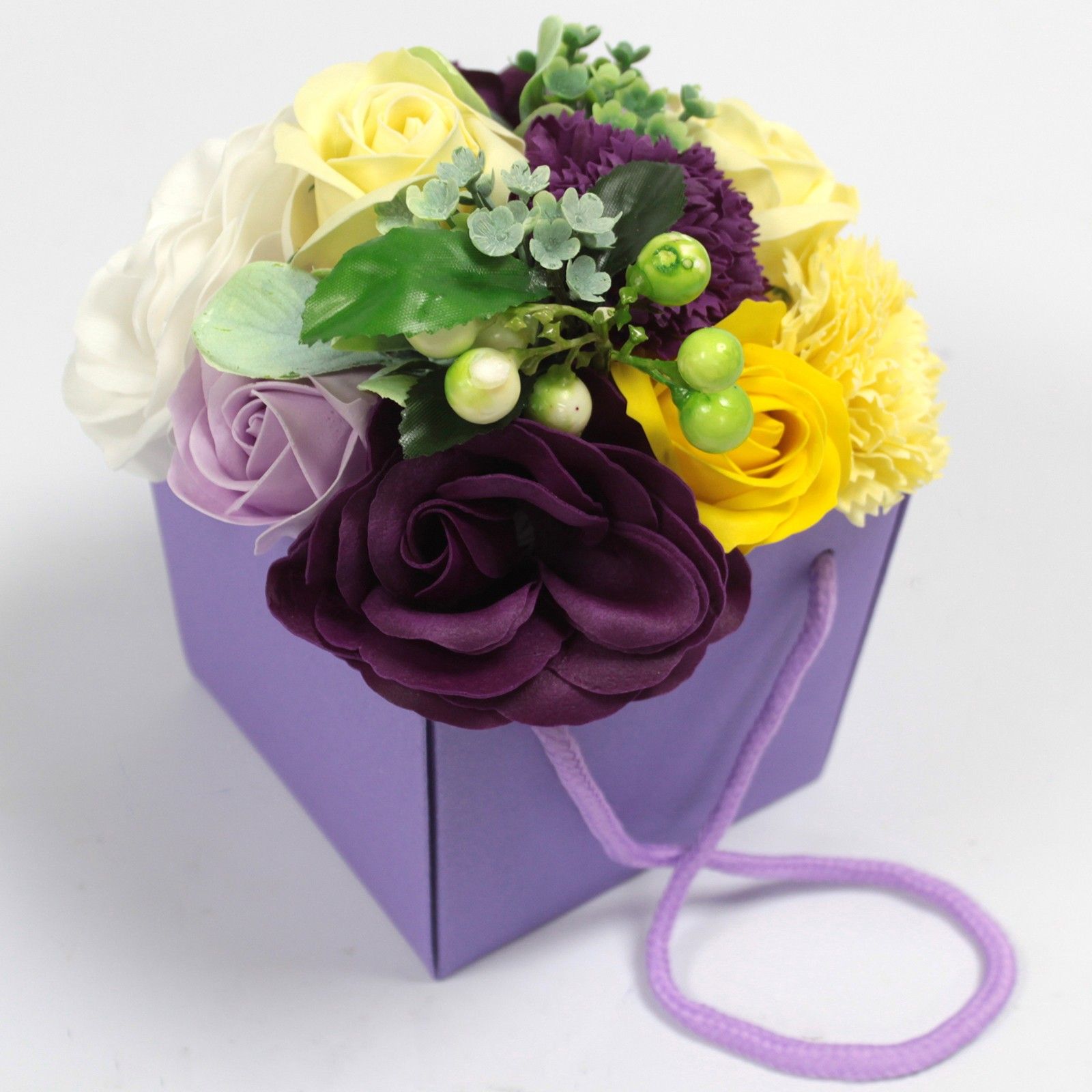 Soap flower bouquet detail