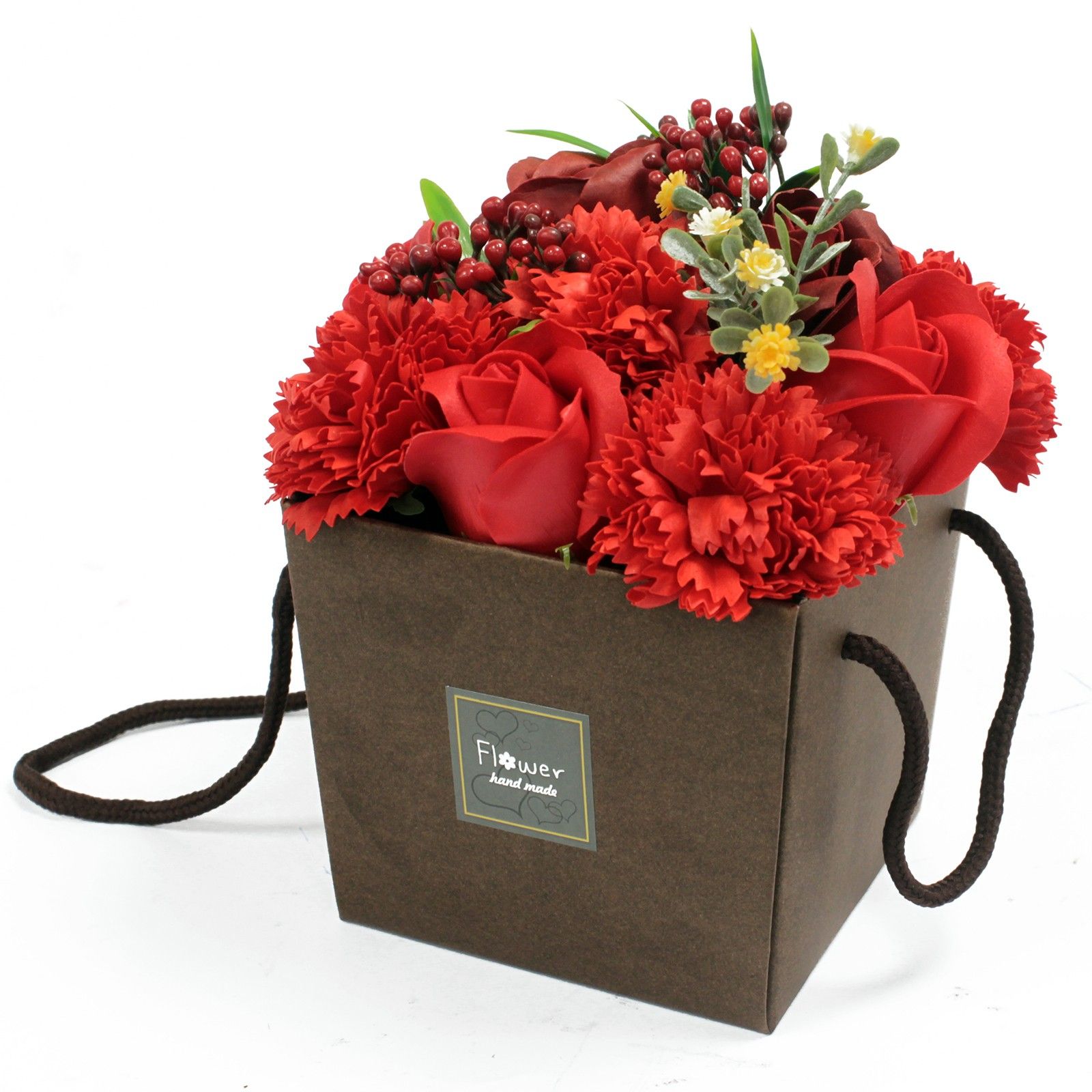 Red rose soap bouquet