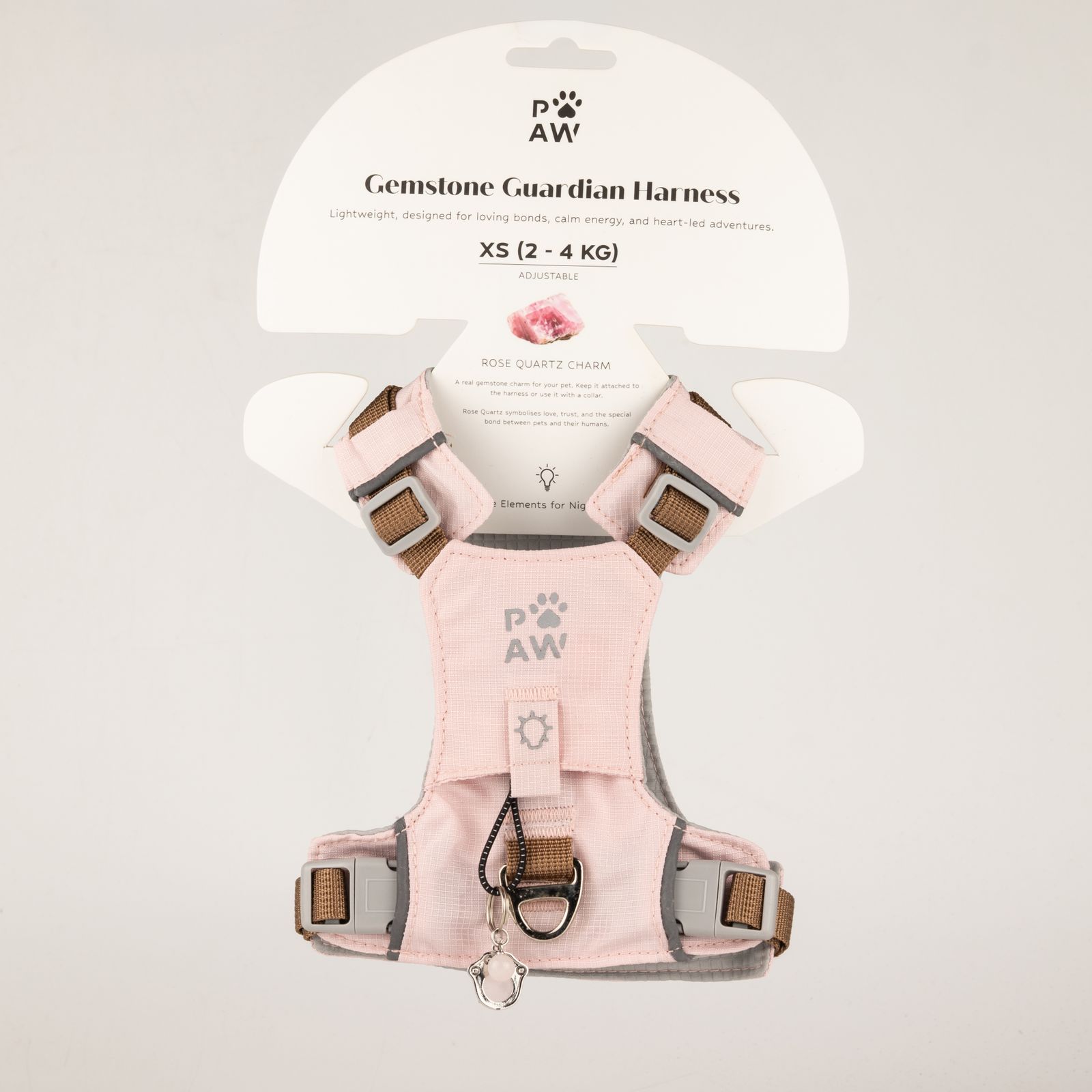 Pink dog harness, XS